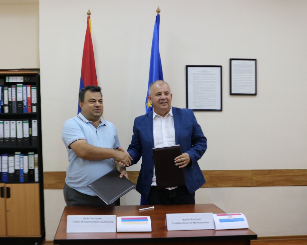 Համագործակցության համաձայնագիր՝ Հայաստանի և Խորվաթիայի համայնքների միությունների միջև