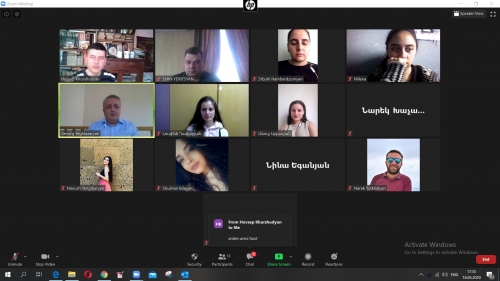 Webinar for the local youth in Aragatsotn marz (region) of Armenia:  deputy mayor of Ashtarak represented them issues related to local self government