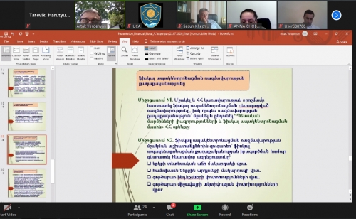 Dozens of community leaders, council of elders members, community servants attended the webinar on Financial Issues of Local Self-Government in Armenia