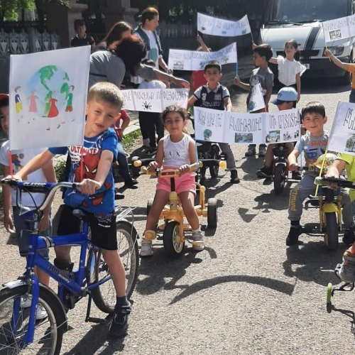  Artik city held Environmental lessons in kindergardens, Velo marathons for children 